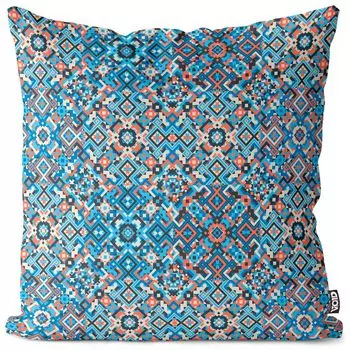 VOID Ацтекский узор Геометрический чехол для подушки Полиэстер Водонепроницаемая подушка для улицы и дома Размер: 80 x 80 см