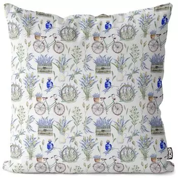 VOID Акварельный чехол для подушки «Прованс» Полиэстер Водонепроницаемая подушка для улицы и дома Размер: 80 x 80 см