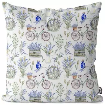 VOID Акварельный чехол для подушки «Прованс» Полиэстер Водонепроницаемая подушка для улицы и дома Размер: 60 x 60 см