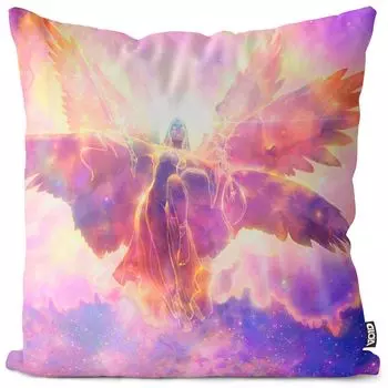 VOID Angel Аниме Облака Небо Чехол на подушку Полиэстер Водонепроницаемая подушка для улицы и дома Размер: 60 x 60 см