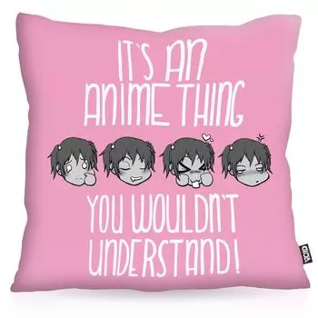 VOID Anime Thing Girl Чехлы для подушек Полиэстер Водонепроницаемый Открытый Крытый Вентилятор Манга Япония Отаку Nerd Цвет: Розовый Размер подушки: 80 x 80 см