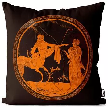 VOID Античная ваза с изображением богов, чехол для подушки, полиэстер, водонепроницаемая подушка для улицы и дома. Размер: 60 x 60 см.