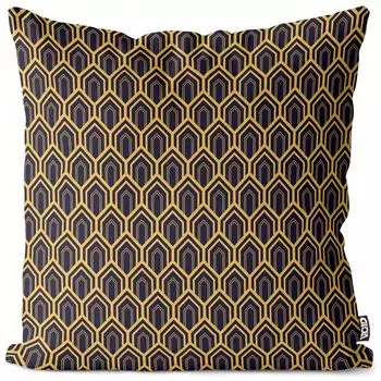VOID Арт-деко Квадратный узор Чехол на подушку Полиэстер Водонепроницаемая подушка для улицы и дома Размер: 60 x 60 см