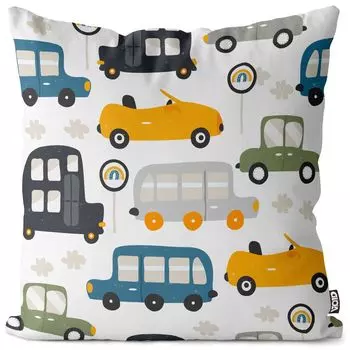VOID Автомобили Игрушки Картинки Детский чехол на подушку Полиэстер Водонепроницаемая подушка для улицы и дома Размер: 80 x 80 см