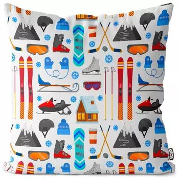VOID аксессуары для зимних видов спорта, праздничный чехол для подушки, чехол для подушки из полиэстера, водонепроницаемый, для улицы, в помещении, размер подушки: 60 x 60 см