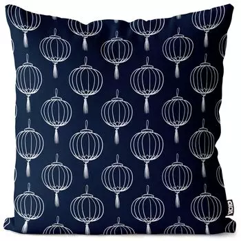 VOID Азиатская кухня Японская культура Чехол на подушку Кабуки Полиэстер Водонепроницаемая подушка для улицы и дома Размер: 80 x 80 см