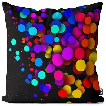 VOID Balls Черный чехол для подушки Полиэстер Водонепроницаемая подушка для улицы и дома Размер: 60 x 60 см