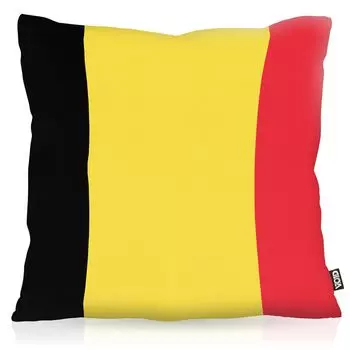 VOID Бельгия Бельгия Полиэстер Чехлы для подушек Флаг Вентилятор Чехлы для уличных и внутренних красочных подушек Размер: 80 x 80 см