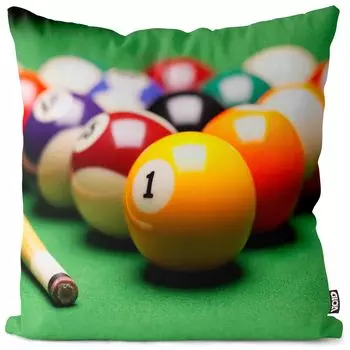 VOID Бильярдные шары, чехол для подушки для кия, чехол для подушки, полиэстер, водонепроницаемый, для улицы, в помещении, размер подушки: 60 x 60 см