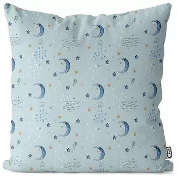 VOID Бирюзовое небо Чехол на подушку Полиэстер Водонепроницаемая подушка для улицы и дома Размер: 80 x 80 см