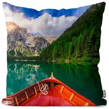 VOID Braies See Pragser Wildsee чехол на подушку чехол из полиэстера водонепроницаемый для улицы и дома, размер подушки: 60 x 60 см