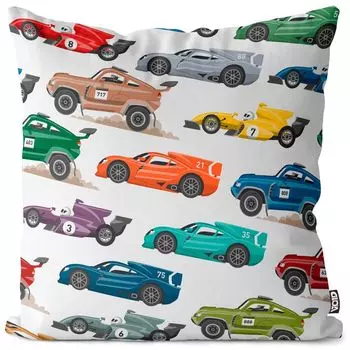 VOID Cars Гоночный автомобиль Спортивный автомобиль Чехлы для подушек Полиэстер Водонепроницаемая уличная подушка для дома Размер: 60 x 60 см