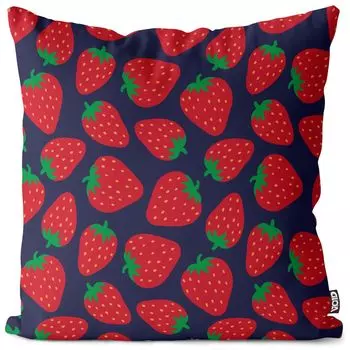 VOID Чехол для подушки с клубничным узором Полиэстер Водонепроницаемая подушка для улицы и дома Размер: 80 x 80 см
