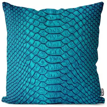 VOID Чехол для подушки с принтом змеиной кожи, полиэстер, водонепроницаемая подушка для улицы и дома. Размер: 60 x 60 см.