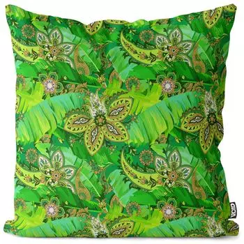 VOID Чехол для подушки с тропическим узором Пейсли Полиэстер Водонепроницаемая подушка для улицы и дома Размер: 80 x 80 см