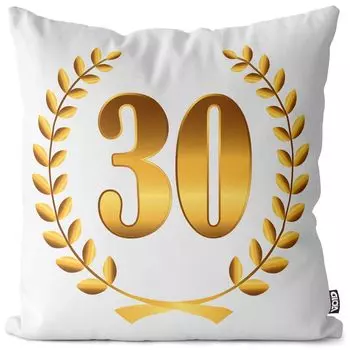 VOID Чехол на подушку для дня рождения на 30-летие, полиэстер, водонепроницаемая подушка для улицы и дома. Размер: 60 x 60 см.