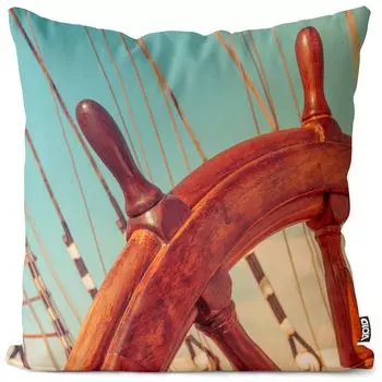 VOID Чехол на подушку для парусной лодки и яхты на руль, чехол для подушки из полиэстера, водонепроницаемый, для улицы, в помещении, размер подушки: 80 x 80 см