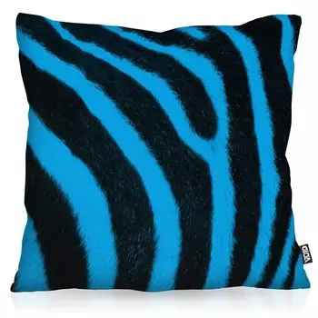 VOID Цветной узор из кожи зебры Чехлы для подушек Чехлы для подушек Зебра для улицы и дома, Размер подушки: 60 x 60 см, Цвет подушки: Голубой