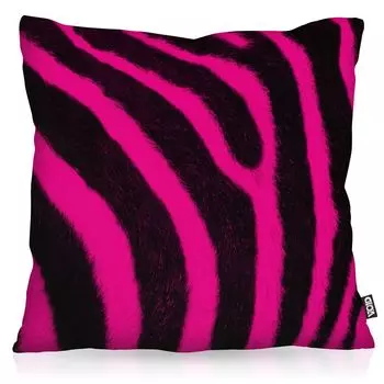 VOID Цветной узор из кожи зебры Чехол для подушки Чехол для подушки Зебра для улицы и дома, Размер подушки: 80 x 80 см, Цвет подушки: Розовый