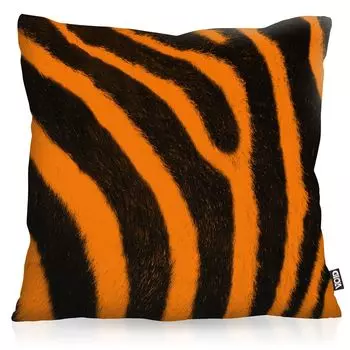 VOID Цветной узор из кожи зебры Чехол на подушку Чехол для подушки Зебра для улицы и дома, Размер подушки: 80 x 80 см, Цвет подушки: Оранжевый