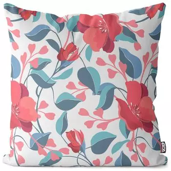 VOID Цветы герани Чехол на подушку Полиэстер Водонепроницаемая подушка для улицы и дома Размер: 60 x 60 см