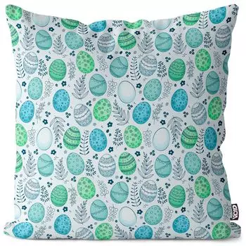 VOID Цветы Яйца Пасхальный чехол для подушки Полиэстер Водонепроницаемая подушка для улицы и дома Размер: 80 x 80 см