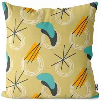 VOID Design Pattern Повсюду Ретро Чехол на подушку Полиэстер Водонепроницаемая подушка для улицы и дома Размер: 60 x 60 см