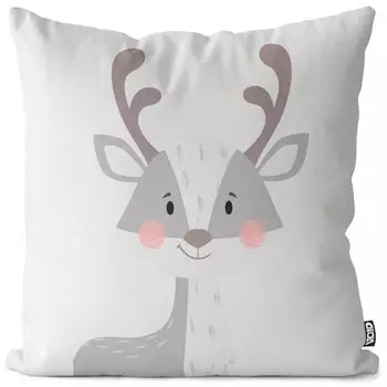 VOID Детский чехол для подушки с милыми лесными животными и лисой, чехол из полиэстера, водонепроницаемый, для улицы, в помещении, размер подушки: 60 x 60 см