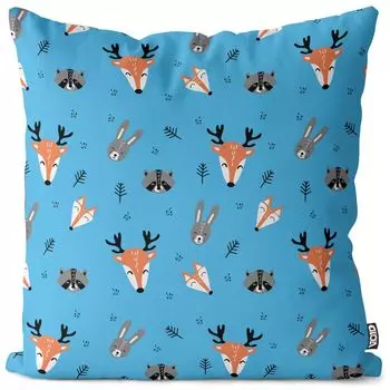 VOID детский чехол для подушки с забавными животными, чехол из полиэстера, водонепроницаемый, для улицы и дома, размер подушки: 60 x 60 см