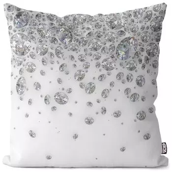 VOID Diamonds Stones Ювелирные изделия Чехол на подушку Полиэстер Водонепроницаемая подушка для улицы и дома Размер: 80 x 80 см