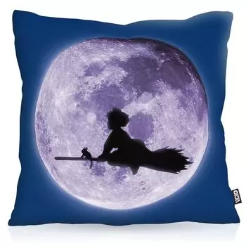 VOID доставка чехол для подушки kikis чехол для подушки из полиэстера водонепроницаемый для улицы не маленькая служба доставки ведьма таккюбин, размер подушки: 40 x 40 см, цвет подушки: синий