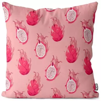 VOID Dragon Fruit Фруктовый узор Чехол на подушку Полиэстер Водонепроницаемая подушка для улицы и дома Размер: 60 x 60 см