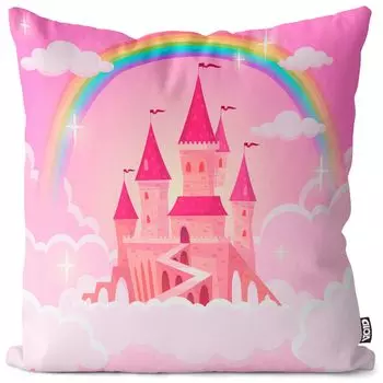 VOID Dream Castle Чехол для подушки принцессы Чехол для подушки Полиэстер Водонепроницаемая подушка для улицы и дома Размер: 60 x 60 см