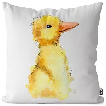 VOID Duck Animals Детский чехол для подушки с животными из полиэстера Водонепроницаемая подушка для улицы и дома Размер: 80 x 80 см