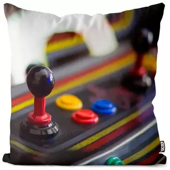 VOID Джойстик Аркадный геймер Ретро Чехол на подушку Полиэстер Водонепроницаемая подушка для улицы и дома Размер: 80 x 80 см