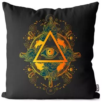 VOID Eye Астрология Мифология Чехол на подушку Полиэстер Водонепроницаемая подушка для улицы и дома Размер: 60 x 60 см