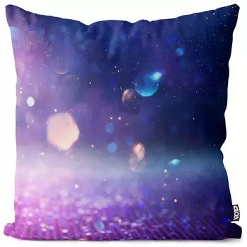 VOID Фиолетовый блестящий чехол для подушки из полиэстера Водонепроницаемая подушка для улицы и дома Размер: 50 x 50 см