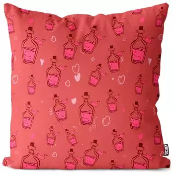 VOID Флаконы для духов в форме сердечек Наволочка из полиэстера Водонепроницаемая подушка для улицы и дома Размер: 60 x 60 см