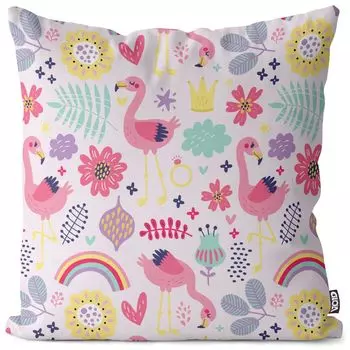 VOID Фламинго Сафари Чехол на подушку Полиэстер Водонепроницаемая подушка для улицы и дома Размер: 60 x 60 см