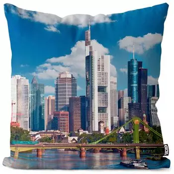 VOID Франкфурт-на-Майне Городская наволочка Полиэстер Водонепроницаемая подушка для улицы и дома Размер: 80 x 80 см