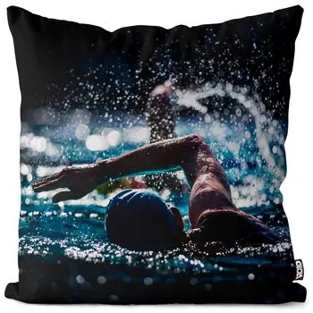 VOID Фристайл пловец Спортивная подушка для плавания Чехол Полиэстер Водонепроницаемая подушка для улицы и помещения Размер: 60 x 60 см