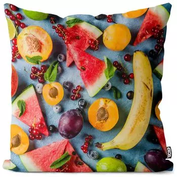 VOID Фрукты Ягоды Смузи Еда Чехол Полиэстер Водонепроницаемая подушка для улицы и дома Размер: 60 x 60 см