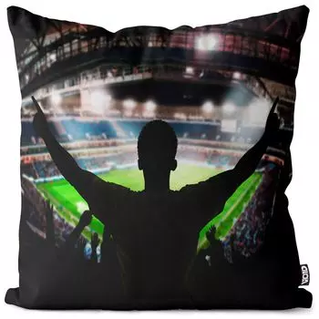 VOID Футбольный болельщик Стадион Футбольная подушка Чехол Полиэстер Водонепроницаемая уличная внутренняя подушка Размер: 60 x 60 см