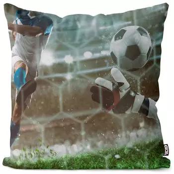 VOID Футбольный стадион Игрок Подушка Чехол Полиэстер Водонепроницаемая уличная подушка для дома Размер: 60 x 60 см