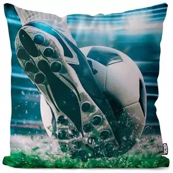 VOID Футбольный стадион Игрок Подушка Чехол Полиэстер Водонепроницаемая уличная подушка для дома Размер: 80 x 80 см