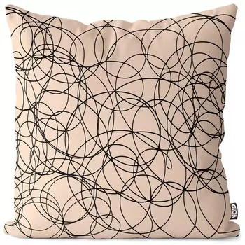 VOID Графика Рисунки Текстура Чехол на подушку Полиэстер Водонепроницаемая подушка для улицы и дома Размер: 60 x 60 см