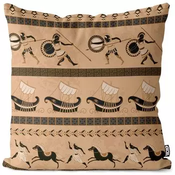VOID Греческие поговорки Мифология Чехол на подушку Полиэстер Водонепроницаемая подушка для улицы и дома Размер: 80 x 80 см