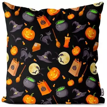 VOID Хэллоуин Тыква Ведьмы Чехол на подушку Полиэстер Водонепроницаемая подушка для улицы и дома Размер: 60 x 60 см