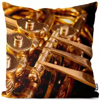 VOID Horn Instrument Музыкальная подушка Чехол Полиэстер Водонепроницаемая уличная подушка для дома Размер: 60 x 60 см
