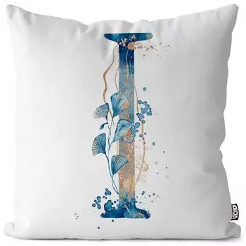 VOID I Буквы Название шрифта Чехол на подушку Полиэстер Водонепроницаемая подушка для улицы и дома Размер: 60 x 60 см